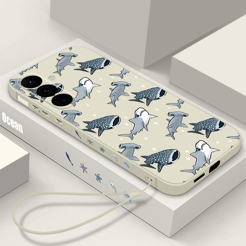 Samsung Galaxy A55 - Cartoon Shark Telefon Fall Für Samsung