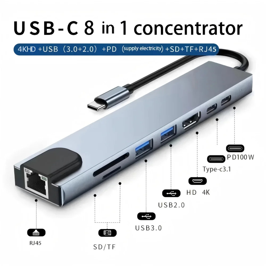 8-in-1 Typ-C Dockingstation mi – Usb Hub Type C Bewertung und Preis